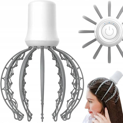 Portable Electric Octopus Head Massager with 12 Massage Claws
